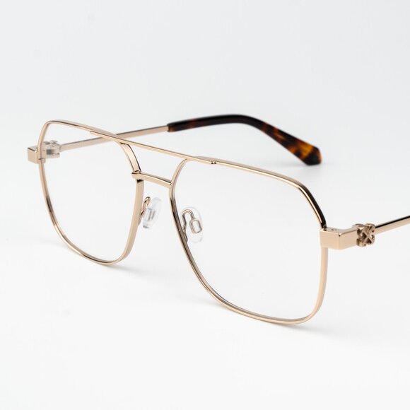 Off-White STYLE 7J Men Eyeglasses Gold Aviator OERJ07J STYLE 7J 7600 - Picture 7 of 15